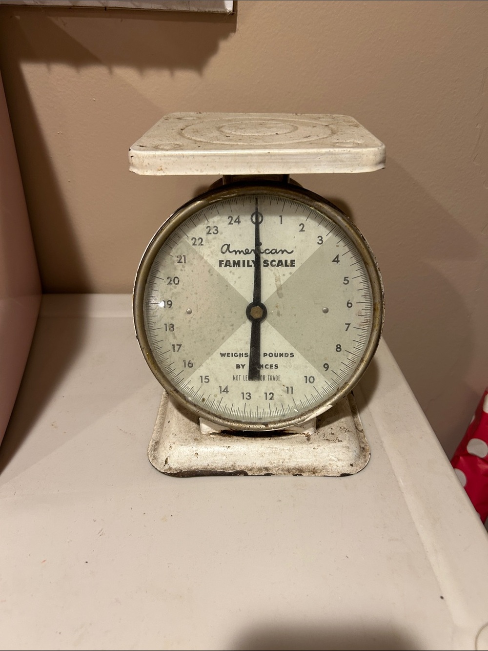 Vintage White Kitchen Scale